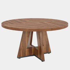 Outlet Tribesigns Round Dining Table for 4, 47" Wood Kitchen Table Farmhouse Dinner Table