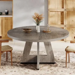 Outlet Tribesigns Round Dining Table for 4, 47