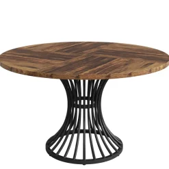 Cheap Tribesigns Round Dining Table for 4-6, 47" Farmhouse Circle Kitchen Table