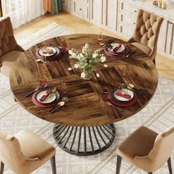 Cheap Tribesigns Round Dining Table for 4-6, 47