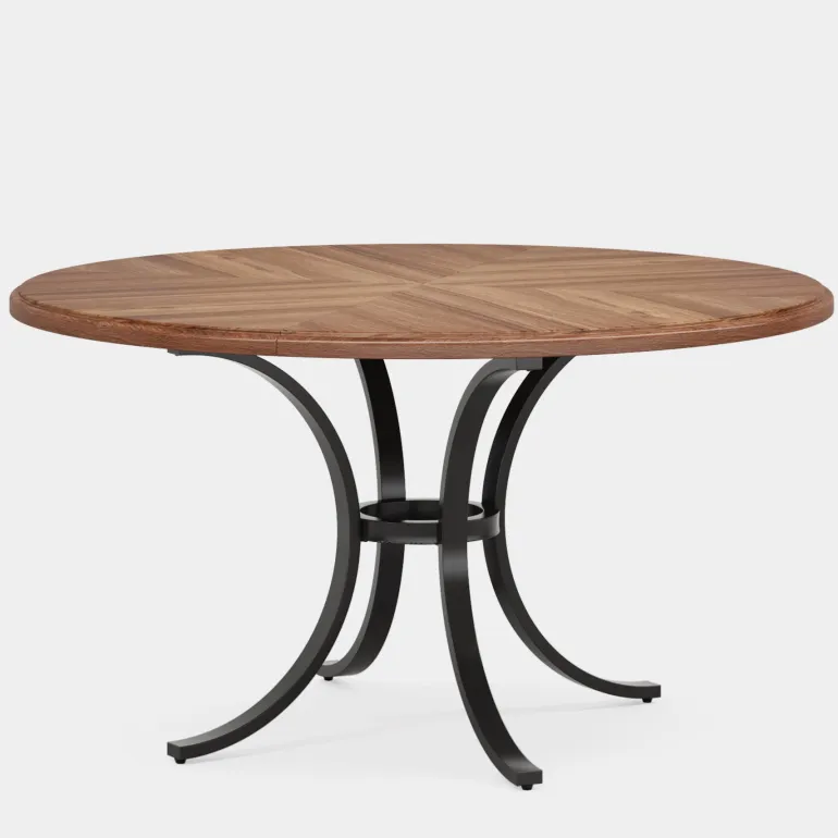 New Tribesigns Round Dining Table for 4-6 People, 47" Modern Kitchen Table