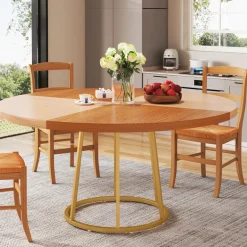 Sale Tribesigns Round Dining Table for 4 People, 47