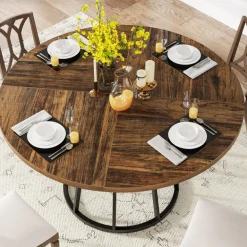 Sale Tribesigns Round Dining Table for 4 People, 47.2