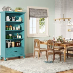 Clearance Tribesigns 6-Shelf Bookcase with Drawer, 71