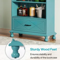 Clearance Tribesigns 6-Shelf Bookcase with Drawer, 71