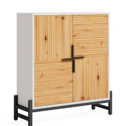 Cheap Tribesigns Shoe Cabinet, 5 Tier Shoe Organizer with Doors & Adjustable Shelves