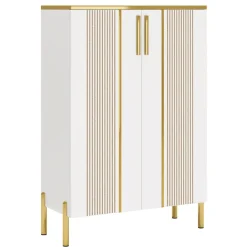 Best Tribesigns Shoe Cabinet , 6-Tier Shoe Storage Organizer with Adjustable Shelves & Doors