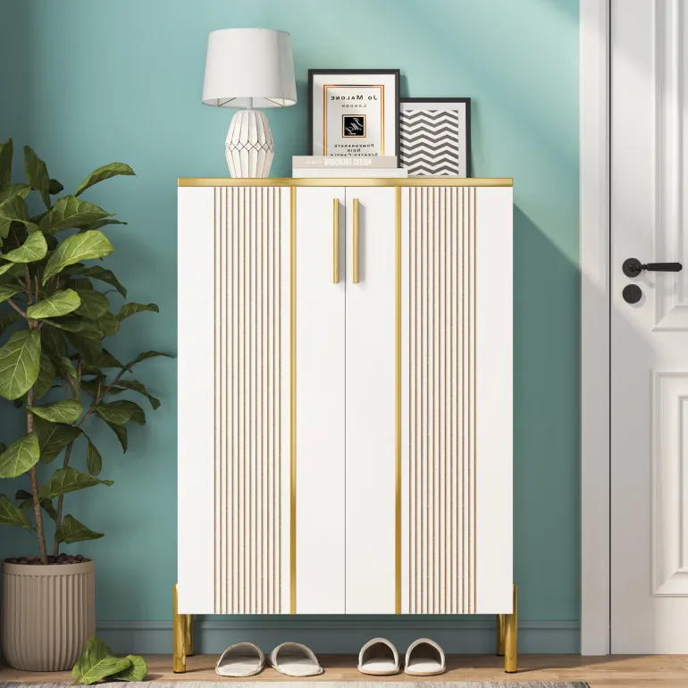 Best Tribesigns Shoe Cabinet , 6-Tier Shoe Storage Organizer with Adjustable Shelves & Doors