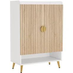 Sale Tribesigns Shoe Cabinet, Shoe Storage Organizer with Adjustable Shelves