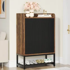 Shop Tribesigns Shoe Cabinet, 5-Tier Shoe Rack Organizer with Doors for Entryway