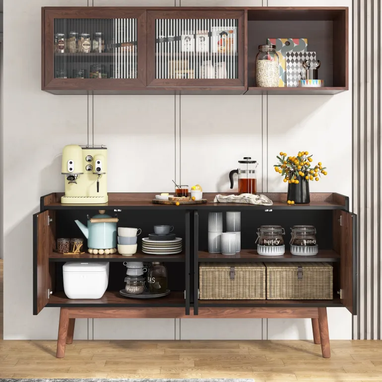 Flash Sale Tribesigns Sideboard Buffet, 55" Kitchen Buffet Cabinet Coffee Bar Table