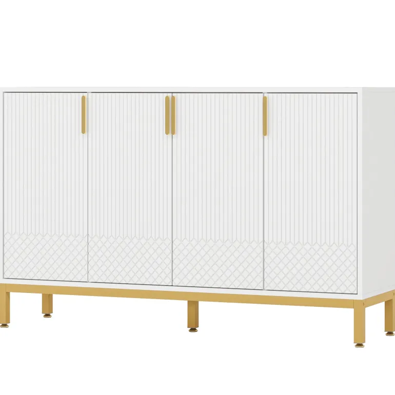 Online Tribesigns Sideboard Buffet, 59" Luxury Buffet Storage Cabinet with 4 Doors