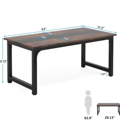Clearance Tribesigns Simple Conference Table, Rectangular Meeting Table Computer Desk