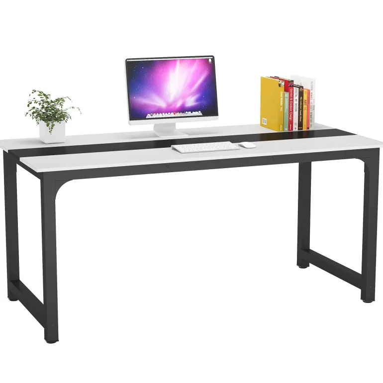 Clearance Tribesigns Simple Conference Table, Rectangular Meeting Table Computer Desk