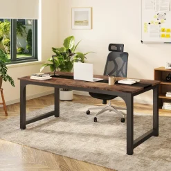 Clearance Tribesigns Simple Conference Table, Rectangular Meeting Table Computer Desk