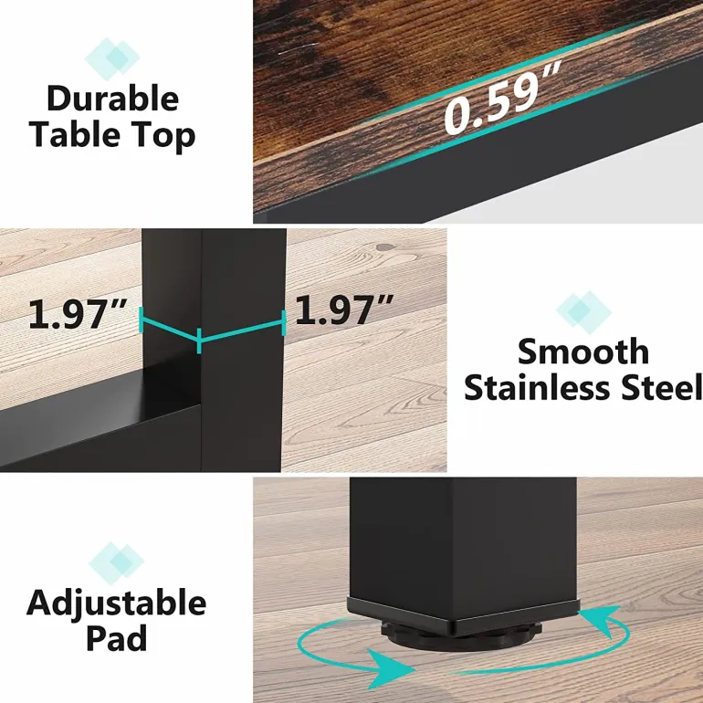 Clearance Tribesigns Simple Conference Table, Rectangular Meeting Table Computer Desk