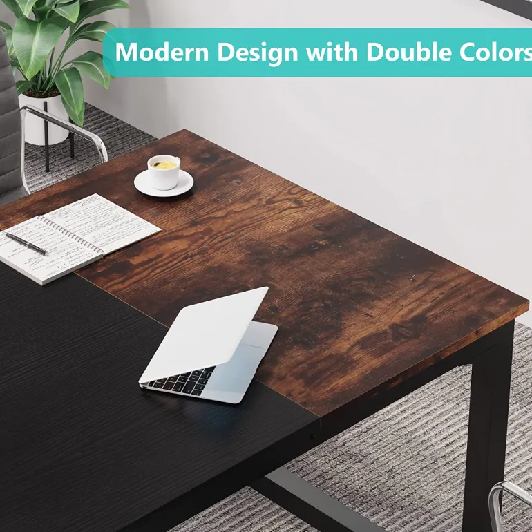 Clearance Tribesigns Simple Conference Table, Rectangular Meeting Table Computer Desk