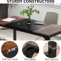 Clearance Tribesigns Simple Conference Table, Rectangular Meeting Table Computer Desk
