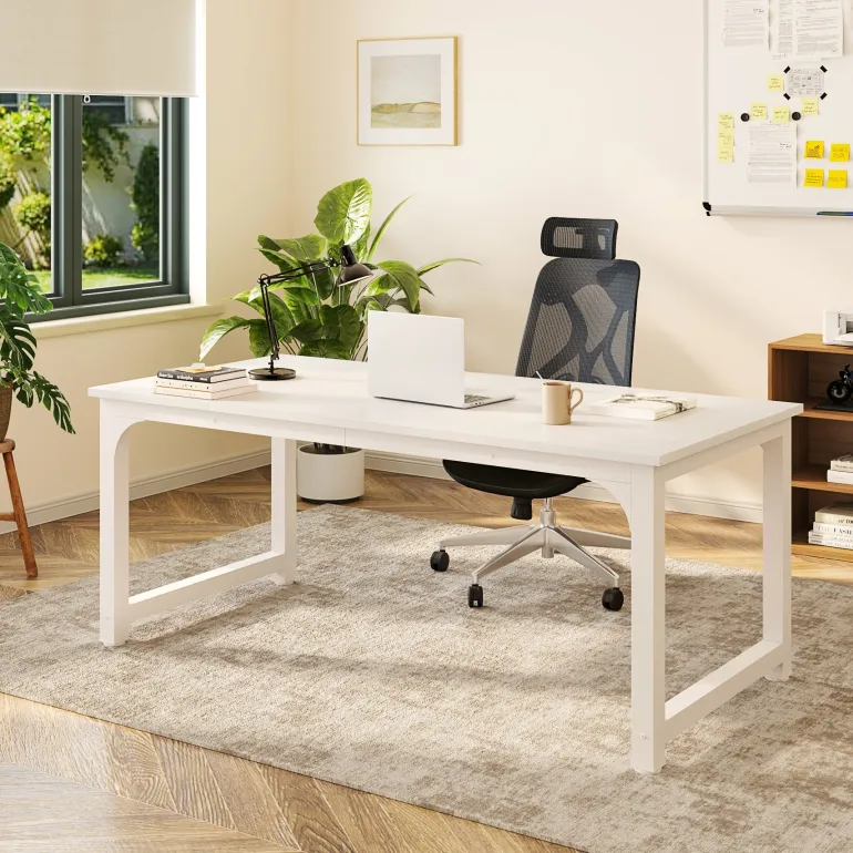 Clearance Tribesigns Simple Conference Table, Rectangular Meeting Table Computer Desk