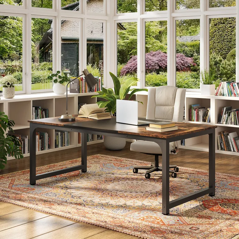 Clearance Tribesigns Simple Conference Table, Rectangular Meeting Table Computer Desk