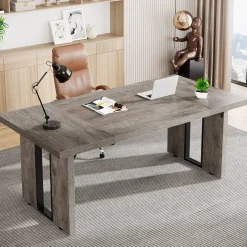 Store Tribesigns Simple Executive Desk, 70.9