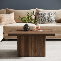 Cheap Tribesigns Square Coffee Table, 31.5-Inch Wood Center Table Cocktail Table