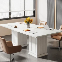 Discount Tribesigns Square Conference Table, 35