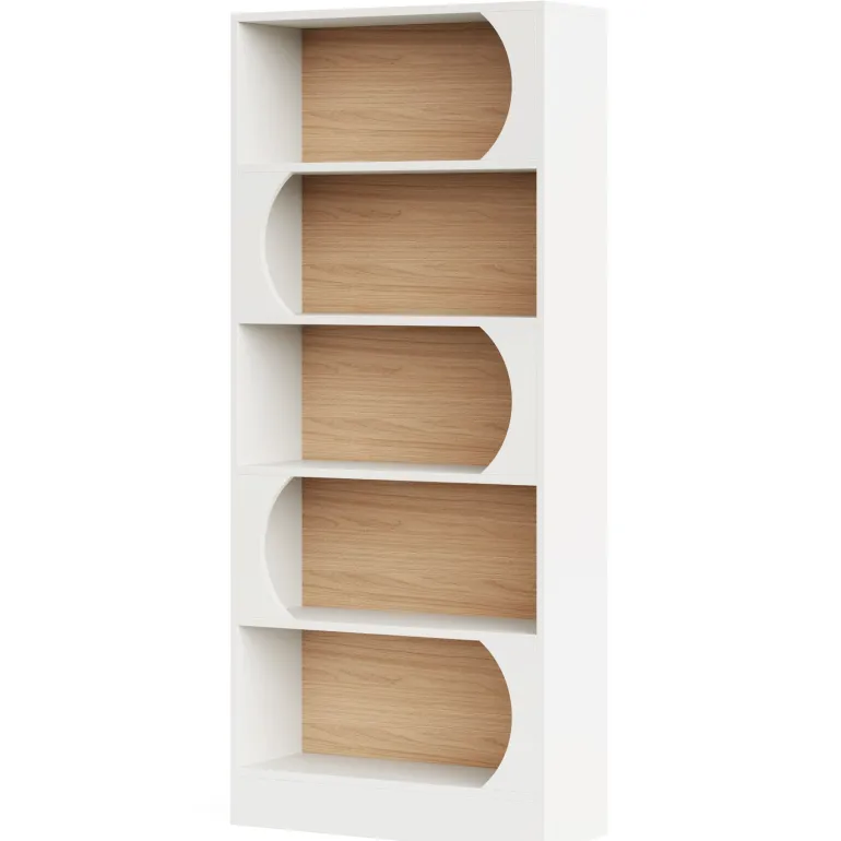 Cheap Tribesigns 5-Tier Bookcase, 71" Wood Etagere Bookshelf with Storage Shelves
