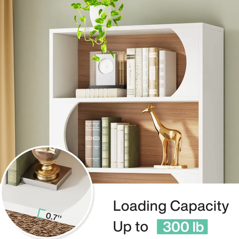 Cheap Tribesigns 5-Tier Bookcase, 71" Wood Etagere Bookshelf with Storage Shelves