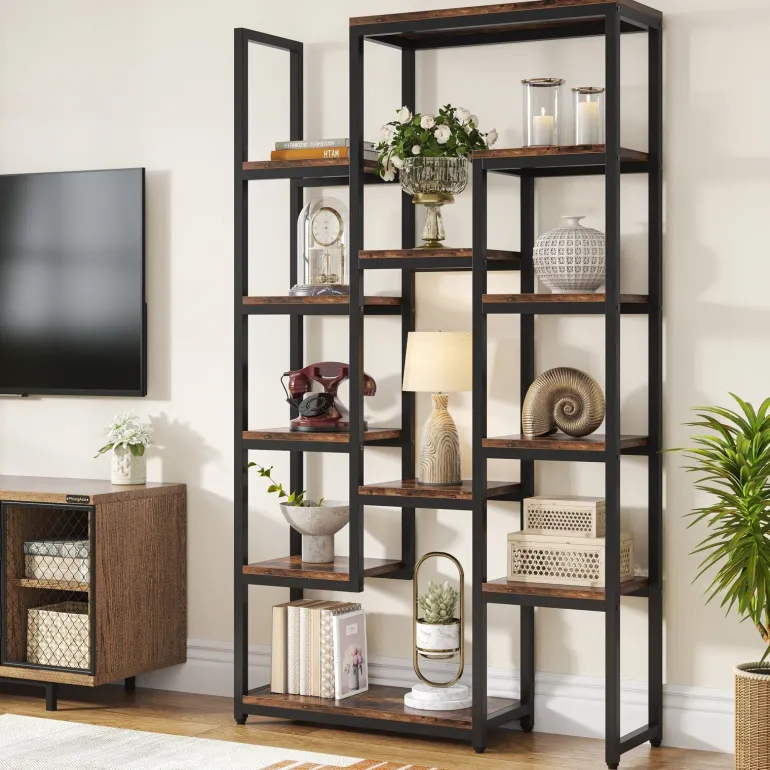 Hot Tribesigns 6-Tier Bookshelf 70.9 inch Tall Bookcase, 12-Shelf Display Shelves
