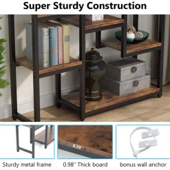 Hot Tribesigns 6-Tier Bookshelf 70.9 inch Tall Bookcase, 12-Shelf Display Shelves