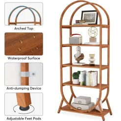 Flash Sale Tribesigns 5-Tier Bookshelf, 70.8