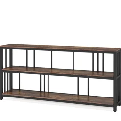 Online Tribesigns 3-Tier Console Table, 70.9" Long Sofa Table Behind Couch