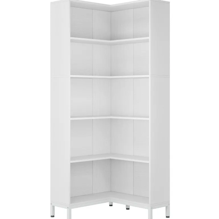 Fashion Tribesigns 6-Tier Corner Bookcase, 71 inch L-Shaped Etagere Bookshelf