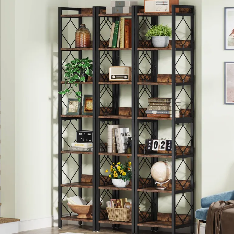 Discount Tribesigns 7-Tier Corner Shelf, 78.7" Narrow Bookshelf Corner Bookcase