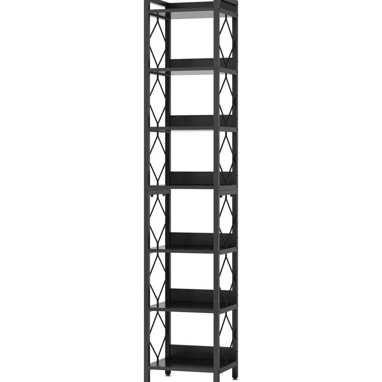 Discount Tribesigns 7-Tier Corner Shelf, 78.7" Narrow Bookshelf Corner Bookcase