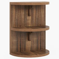 Best Tribesigns 3-Tier Half-Round End Table, Semi-circular Side Table for Living Room