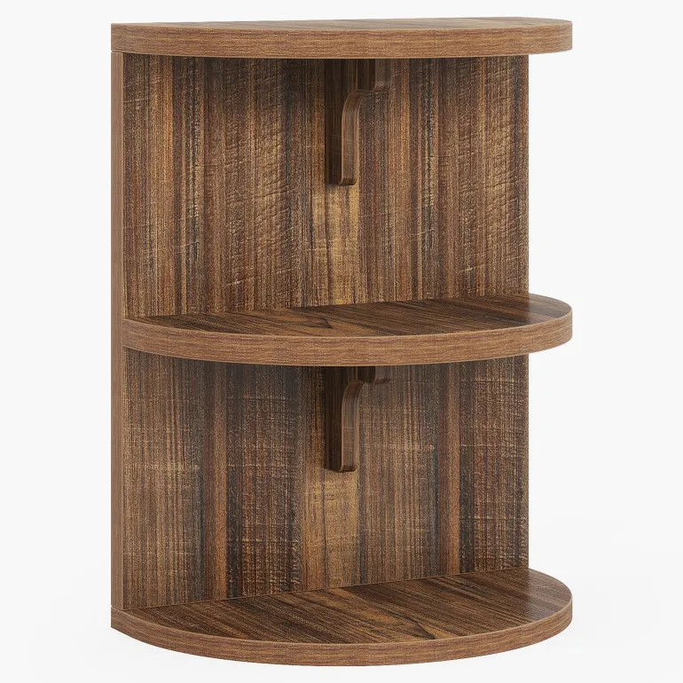 Best Tribesigns 3-Tier Half-Round End Table, Semi-circular Side Table for Living Room