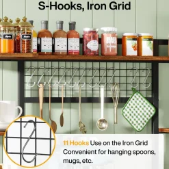 Best Sale Tribesigns 5-Tier Kitchen Baker's Rack, 55