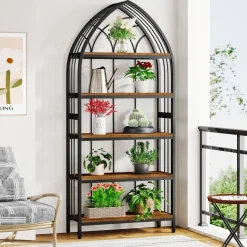Store Tribesigns 5-Tier Plant Stand, 74.8" Plant Shelf Flower Potted Stand Rack