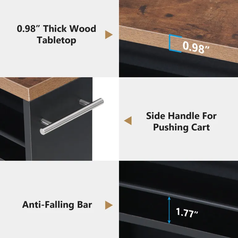 Shop Tribesigns 4-Tier Storage Cart, Slim Rolling Narrow Kitchen Cart for Small Place