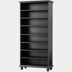 Outlet Tribesigns 9-Tier Wood Shoe Cabinet Rack with LED Lighting & Solid Wood Legs