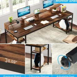 New Tribesigns Two Person Desk, 78.7