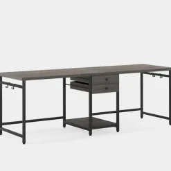 Store Tribesigns Two Person Desk, 78’’ Double Computer Desk with Drawers
