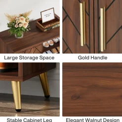 Flash Sale Tribesigns Walnut Shoe Cabinet, 6-Tier Wooden Shoe Organizer with Adjustable Shelves