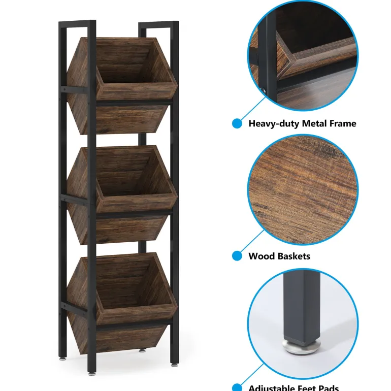 Best Tribesigns Wine Rack, 3 Tier Freestanding Wine Storage Stand