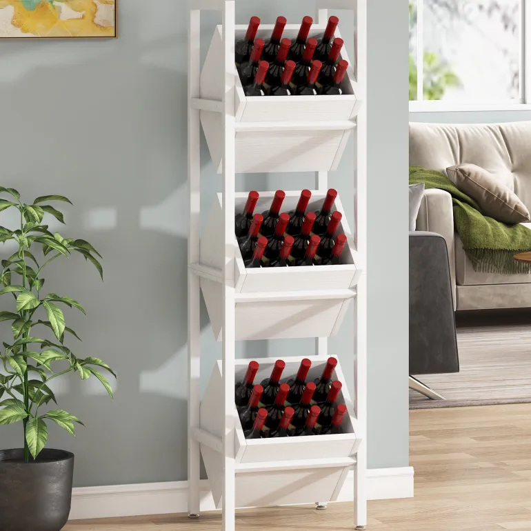 Best Tribesigns Wine Rack, 3 Tier Freestanding Wine Storage Stand