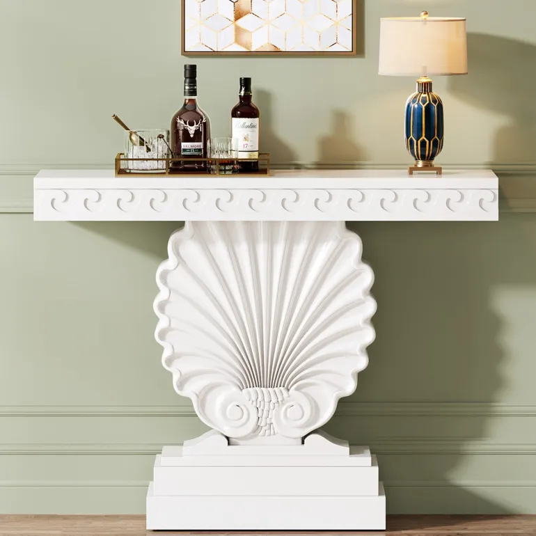 Fashion Tribesigns Wood Console Table, Elegant Entryway Table Hallway Table