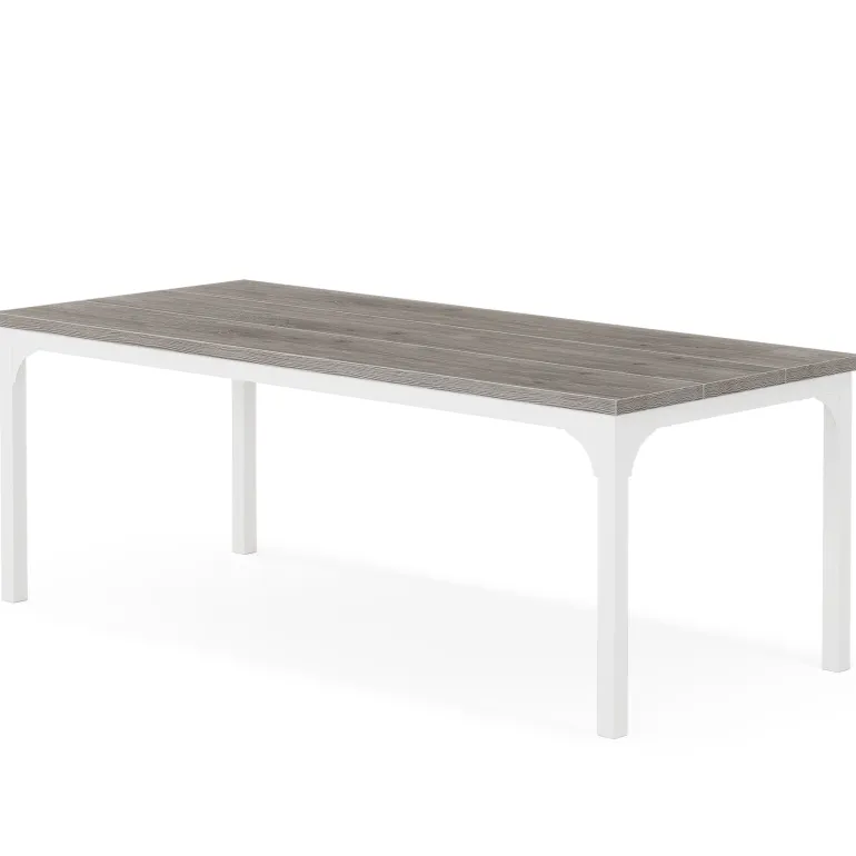 Online Tribesigns Wood Dining Table, 70.9" Farmhouse Kitchen Dinner Table for 6-8