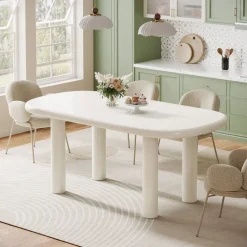 Store Tribesigns Wood Dining Table, 63